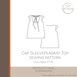 Cap Sleeve Peasant Top Sewing Pattern