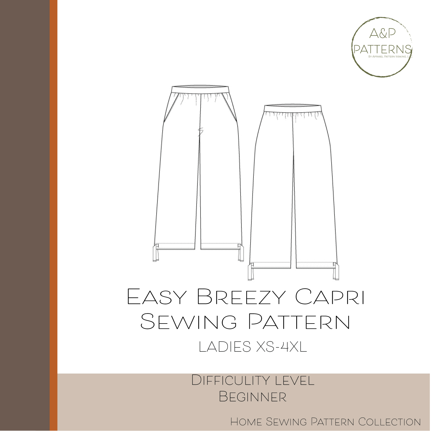 Easy Breezy Capri Sewing Pattern