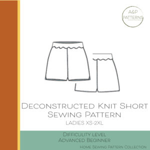Deconstructed Knit Short Sewing Pattern
