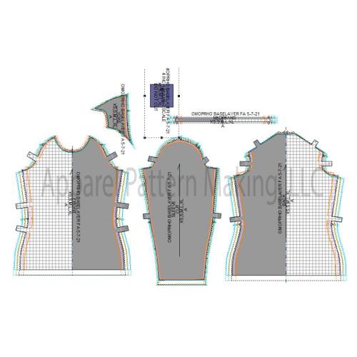Omorpho Mens Long Sleeve G-Top Pattern